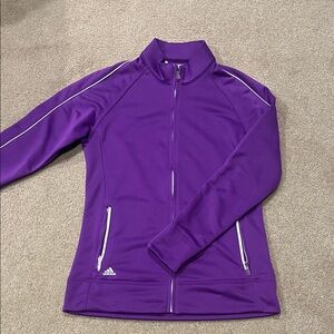 Women's Adidas Golf Climalite Vibrant Purple Zip-Up Jacket